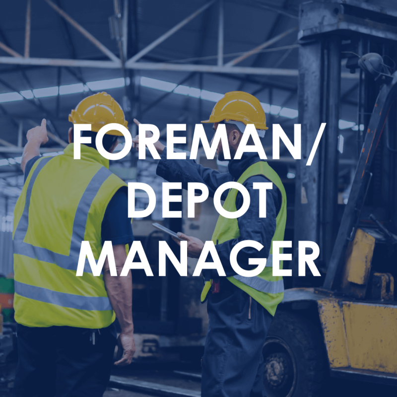 Plant Hire Recruitment - Foreman Depot Manager