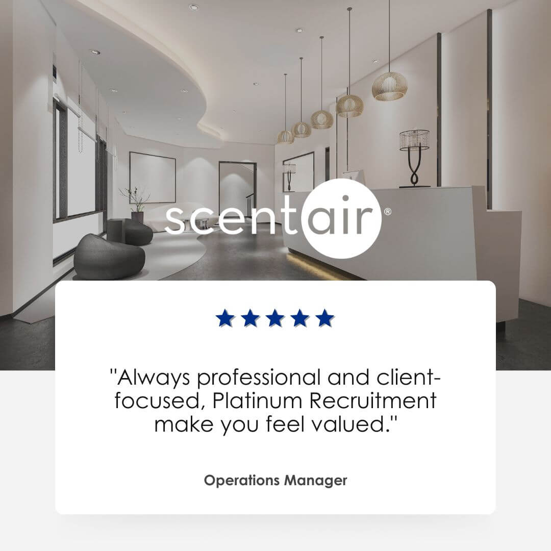 Platinum_employment_testimonial_scentair Client testimonial from Scent Air